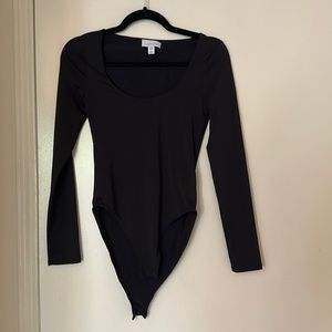 Topshop Black Longsleeve Bodysuit Size 6 (fit is tight)